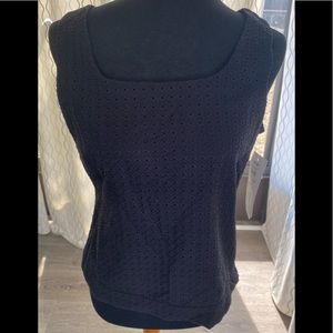 Erin London Solid Black Sleeveless Blouse Women’s Size Medium NWT.